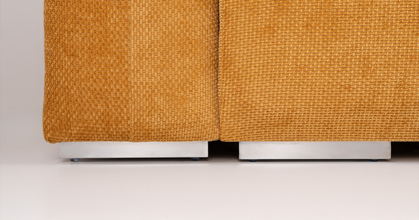 Диван-кровать угловой Оксфорд 714 композиция 2, STORM 8 горчичный, модульная система, сборка на любую сторону