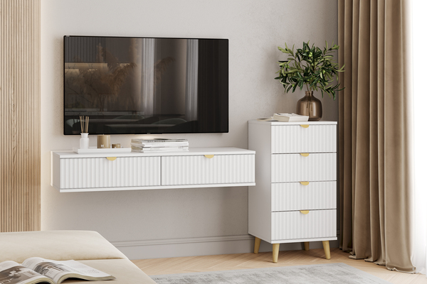 Комод Дакота НМ 040.17 меренга, белый