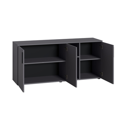 Тумба под ТВ Эйр 16.55 серый графит 0162 РЕ, собирается на любую сторону