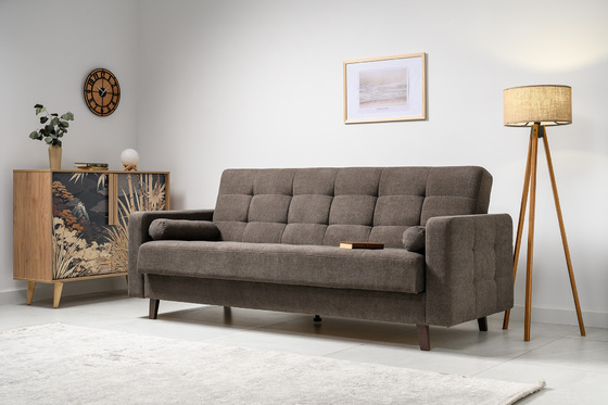 Диван-кровать прямой Эмили ТД 912 велюр шоколадный