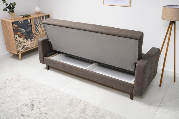 Диван-кровать прямой Эмили ТД 912 велюр шоколадный