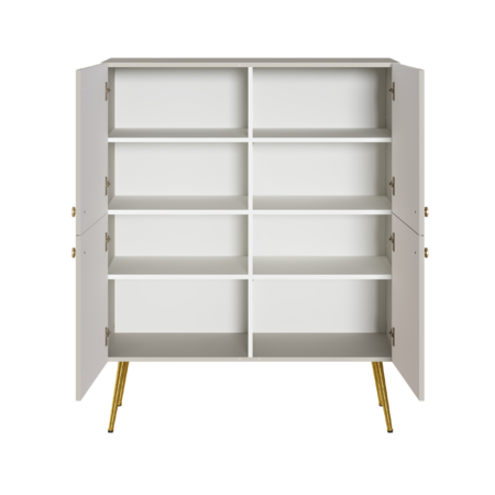 Шкаф Флоу 16.329 кашемир 5981 BS, белый PE шагрень, фотопечать