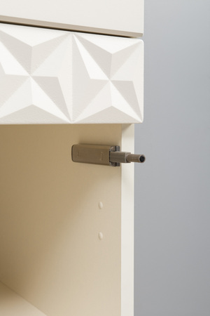 Шкаф-пенал Марион 16.333.01 слоновая кость С341 PE, слоновая кость 6898 ПВХ (собирается на любую сторону)