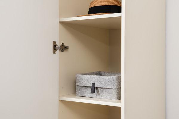 Шкаф-пенал Марион 16.340.01 слоновая кость С341 PE, слоновая кость 6898 ПВХ (собирается на любую сторону)