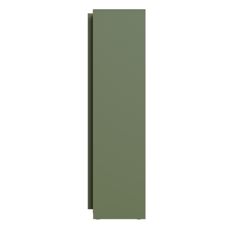 Шкаф угловой Марион 16.339 дымчатый зеленый K521, олива шагрень AG 1050 ПВХ (собирается на любую сторону)