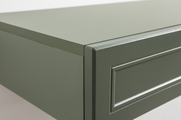 Стол-консоль Марион 12.318 дымчатый зеленый K521, олива шагрень AG 1050 ПВХ