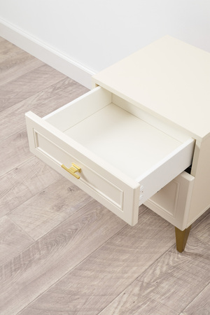 Тумба прикроватная Марион 16.14 слоновая кость С341 PE, слоновая кость 6898 ПВХ, белый PE шагрень