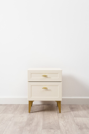 Тумба прикроватная Марион 16.14 слоновая кость С341 PE, слоновая кость 6898 ПВХ, белый PE шагрень