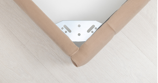 Кровать Милана 180 велюр бежевый кофейный с ортопедическим основанием и подъемным механизмом