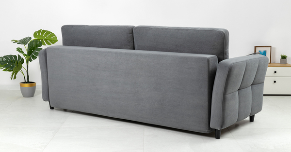 Диван-кровать прямой Невада ТД 571 велюр Vendetta 11 графитовый серый