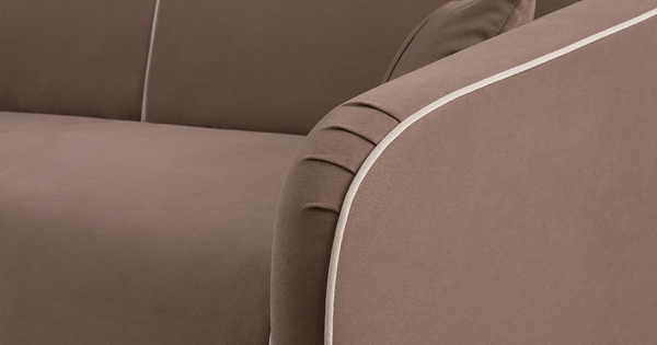 Диван-кровать прямой Ноэль ТД 448 велюр шоколадный, светлый кварцевый серый