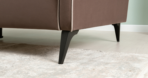 Диван-кровать прямой Ноэль ТД 448 велюр шоколадный, светлый кварцевый серый