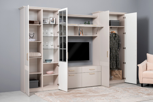 Шкаф для одежды Ричфорд 16.327.02 кашемир 5981 BS, моно керамика D166-2 ПВХ