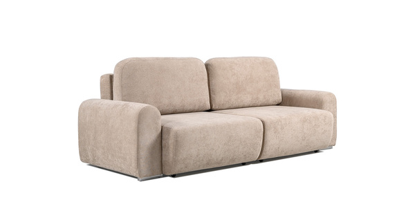 Диван-кровать прямой Тэдди 1502 композиция 1, букле Pique 006 бежевый, модульная система