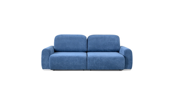 Диван-кровать прямой Тэдди 1504 композиция 1, букле Pique 009 синий, модульная система